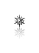 FoesJewelry Snowflake Threaded Stud Earring, 14k White Gold image