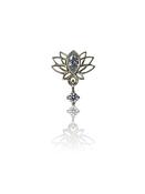 FoesJewelry Spring Lotus Threaded Stud Earring, 14k Yellow Gold image
