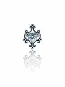 FoesJewelry Clipeum Threaded Stud Earring, Medium, 14k White Gold