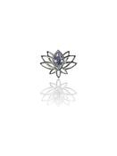 FoesJewelry Lotus Threaded Stud Earring, 14k Yellow Gold image