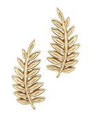 BVLA Fern Threaded Stud Earring, 14k Yellow Gold image
