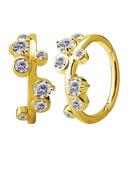 Flower Vine Clicker Earring, Conch Ring, 18k Yellow Gold