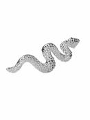 Slithering Snake Threaded Stud Earring, 14k White Gold image