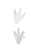 Junipurr Tapir Toes Push-In Stud Earring, 14k White Gold image