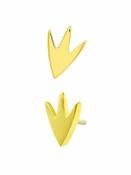 Junipurr Tapir Toes Push-In Stud Earring, 14k Yellow Gold image