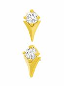 Junipurr Tulip Push-In Stud Earring, 14k Yellow Gold image