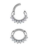 8-Gem Daith Clicker Earring, Steel, 6mm image