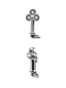 Skeleton Key Threaded Stud Earring, Steel image