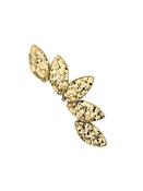 BVLA Hammered Serenity Threaded Stud Earring, 14k Yellow Gold image