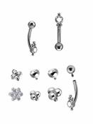 4-Beads Gem Rook Bar, Titanium (Upgrade Ball: Plain Ball) image
