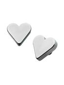 Love Heart Threaded Stud Earring, Titanium image