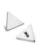Triangle Threaded Stud Earring, Titanium (Size: 4.0mm)
