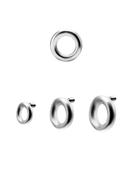Circle Threaded Stud Earring, Titanium image