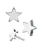 Star Push-In Stud Earring, Titanium image