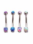 Double Created Opal Rook Bar, Steel image