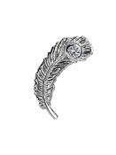 BodyGems Feather Threaded Stud Earring, 14k White Gold image