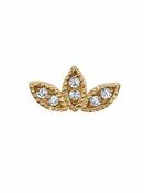 BVLA Firefly Threaded Stud Earring, 14k Yellow Gold image