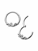 Snake Daith Clicker Earring, Steel, 10mm image