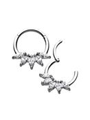 5-Marquise Daith Clicker Earring, Steel, 10mm image
