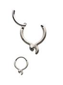 Snake Daith Clicker Earring, V2, Steel, 8mm image