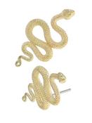 Anatometal Snake Push-In Stud Earring, 18k Yellow Gold image