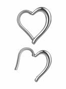 Heart Daith Clicker Earring, Steel image