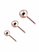 Ball Push-in Stud Earring, 18k Rose Gold (Size: 3.0mm) image