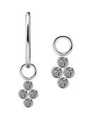 Quad Gem Charm for Clicker Hoop, Titanium