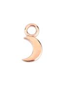 Moon Charm for Clicker Hoop, 14k Rose Gold