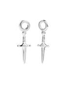 Dagger Charm for Clicker Hoop, 14k White Gold image