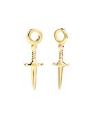 Dagger Charm for Clicker Hoop, 14k Yellow Gold image