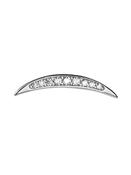 Pave Cheshire Moon Threaded Stud Earring, 14k White Gold image
