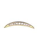 Pave Cheshire Moon Threaded Stud Earring, 14k Yellow Gold image