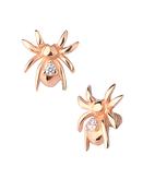 Gem Spider Threaded Stud Earring, 14k Rose Gold image