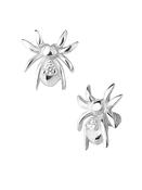 Gem Spider Threaded Stud Earring, 14k White Gold image