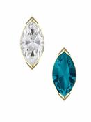 Anatometal Marquise Push-In Stud Earring, 18k Yellow Gold (Size: 4.0mm) image