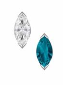 Anatometal Marquise Push-In Stud Earring, 18k White Gold (Size: 3.0mm) image