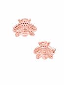 Junipurr Mini Bee Push-In Stud Earring, 14k Rose Gold image