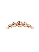 Beaded Curve Threaded Stud Earring, 14k Rose Gold image
