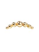 Beaded Curve Threaded Stud Earring, 14k Yellow Gold image