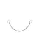 Beaded Chain, 14k White Gold (Length (mm): 34-36mm)
