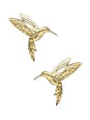 Anatometal Hummingbird Threaded Stud Earring, 18k Yellow Gold image