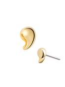 Mini Comma Shape Push-In Stud Earring, 14k Yellow Gold image
