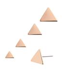 Triangle Push-In Stud Earring, 14k Rose Gold (Size: 5.0mm) image