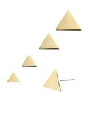 Triangle Push-In Stud Earring, 14k Yellow Gold (Size: 4.0mm) image
