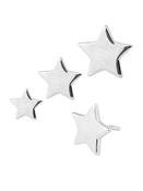 Star Push-In Stud Earring, 14k White Gold (Size: 3.0mm) image
