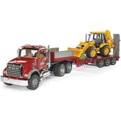 BRUDER MACK Granite Low Loader and JCB 4CX image