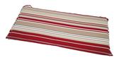 Garden Collection Two Seater Bench Cushion Red Stripe image