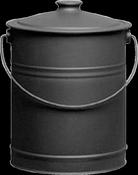 Blk Steel Coal Bucket With Lid 10709