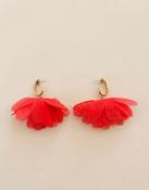 Coral Bird Earrings